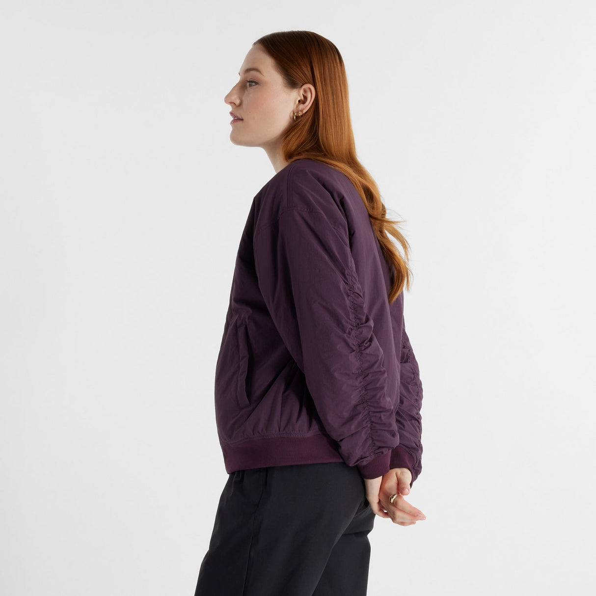 New Balance Women's Linear Heritage Woven Bomber Jacket-4