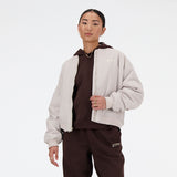 New Balance Women's Linear Heritage Woven Bomber Jacket-6