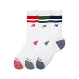 New Balance Active Lifestyle Striped Crew Socks 3 Pack-2