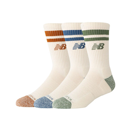 New Balance Active Lifestyle Striped Crew Socks 3 Pack-1