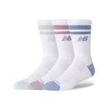 New Balance Active Lifestyle Striped Crew Socks 3 Pack-1