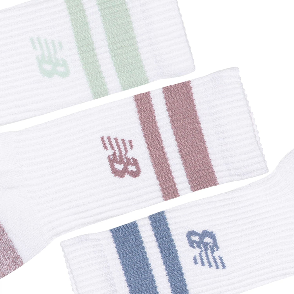 New Balance Active Lifestyle Striped Crew Socks 3 Pack-4