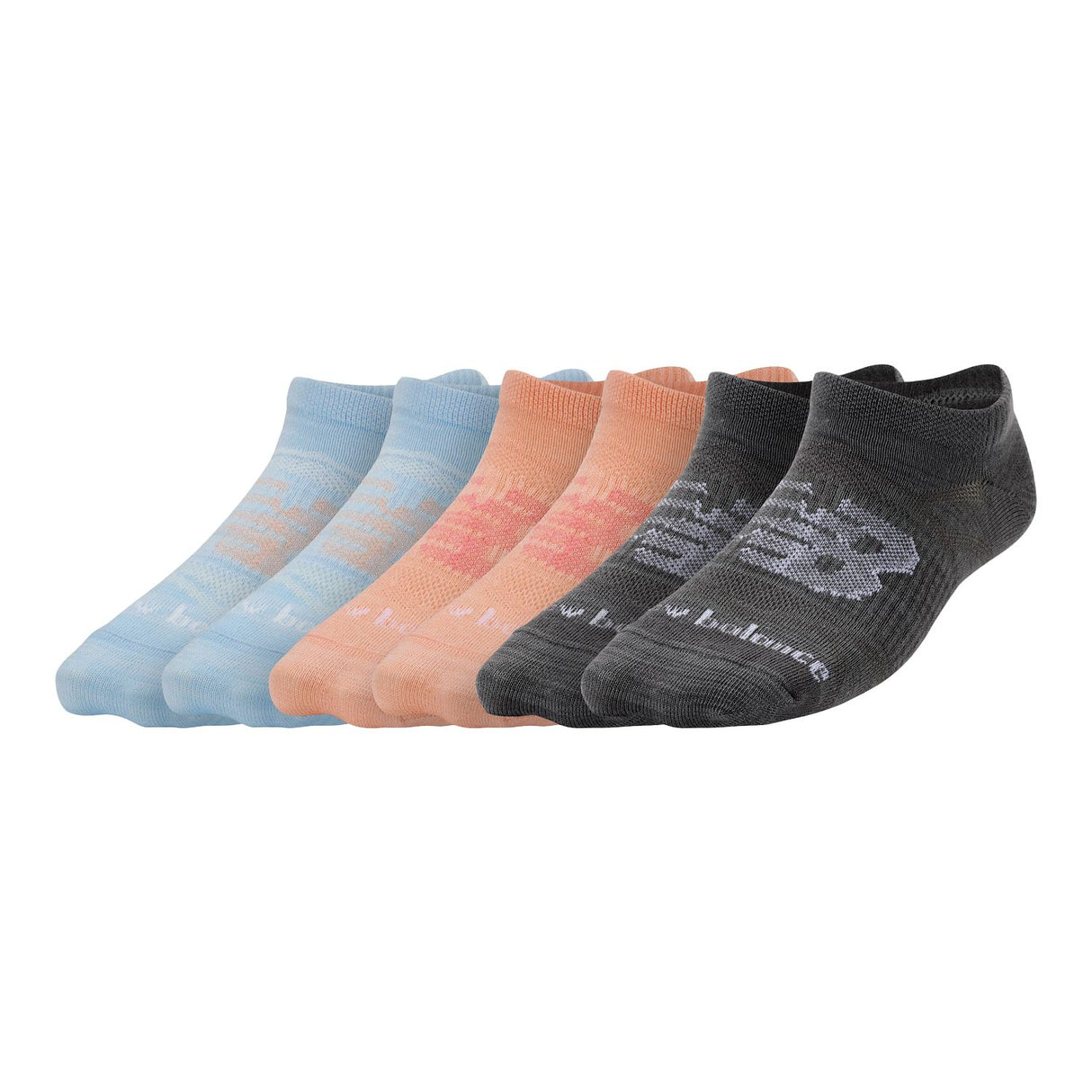 New Balance Kids Flat Knit No Show Socks 6 Pack-1
