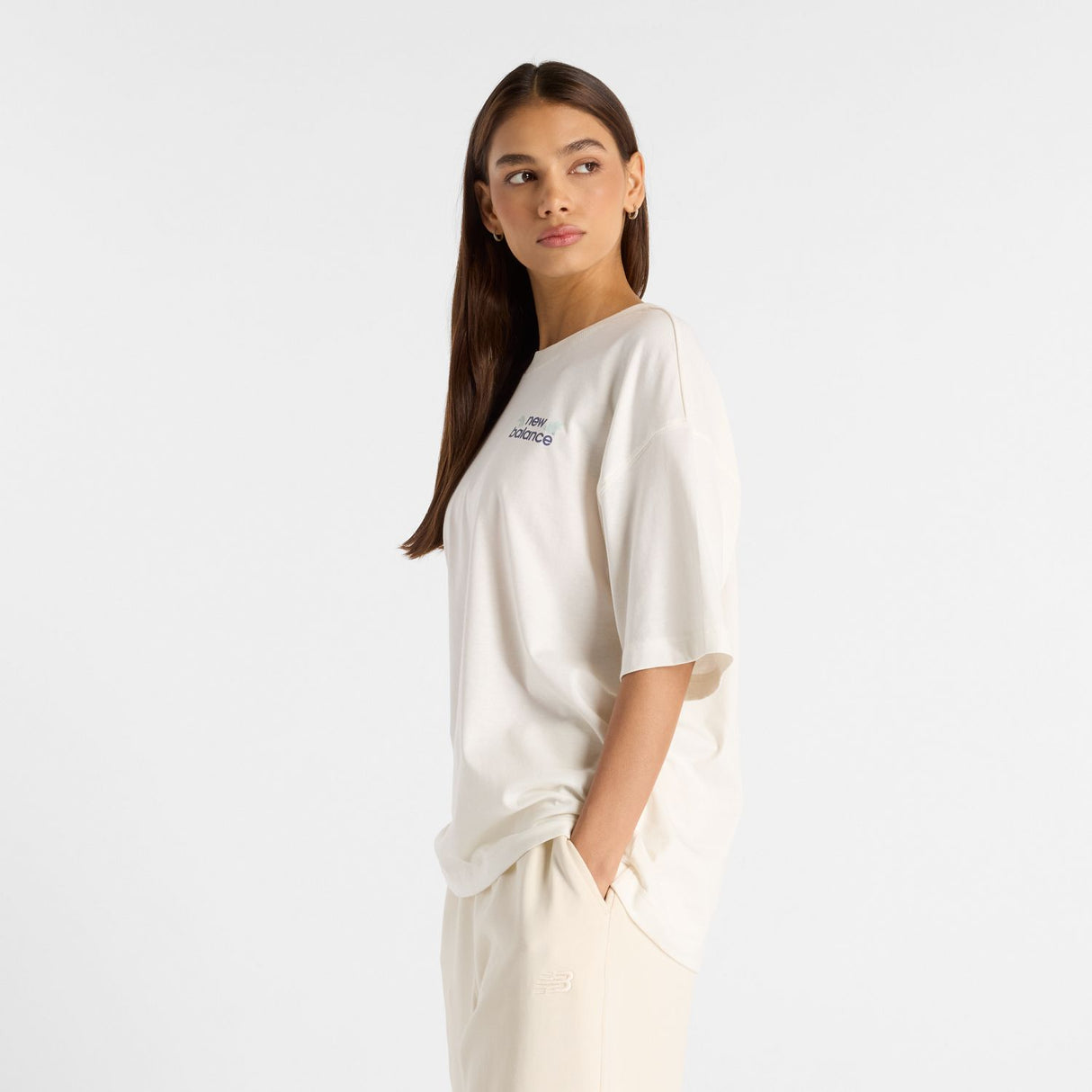 New Balance Women's Flower Oversize T-Shirt-2