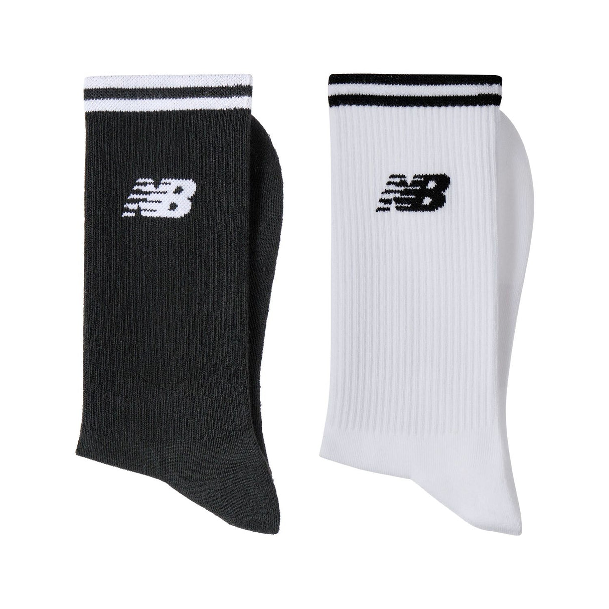 New Balance Running Stripe Midcalf Socks 2 Pairs-2