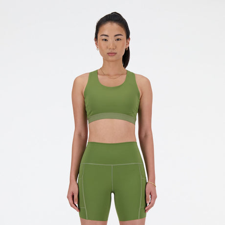 New Balance Women's Sleek Medium Support Pocket Sports Bra-1