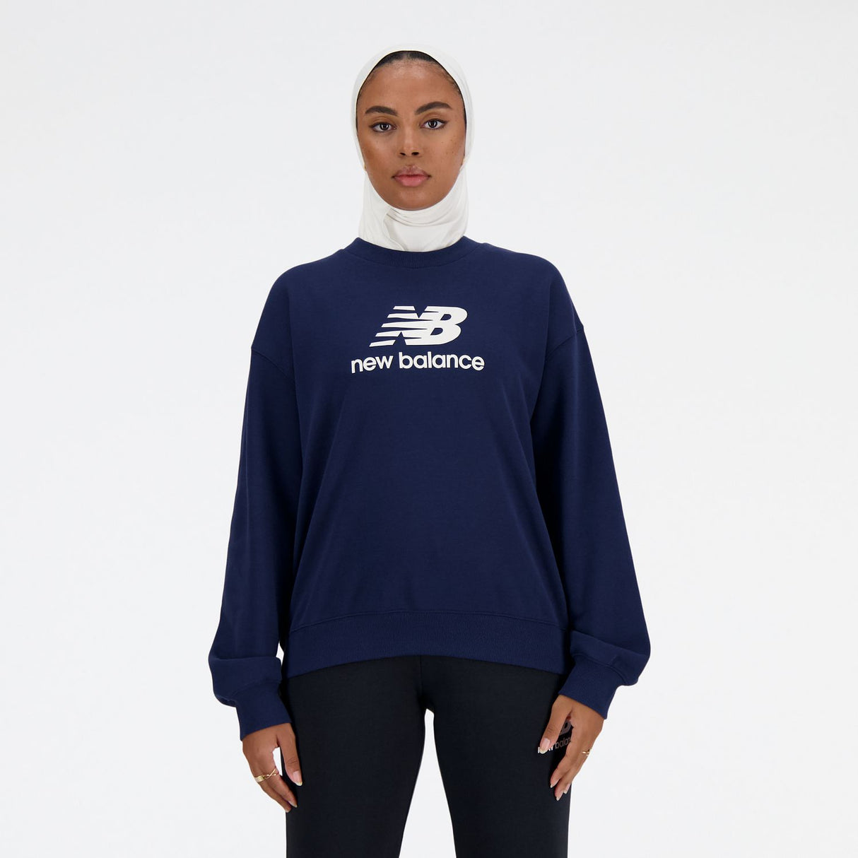 New Balance Women's Sport Essentials French Terry Logo Crew-2