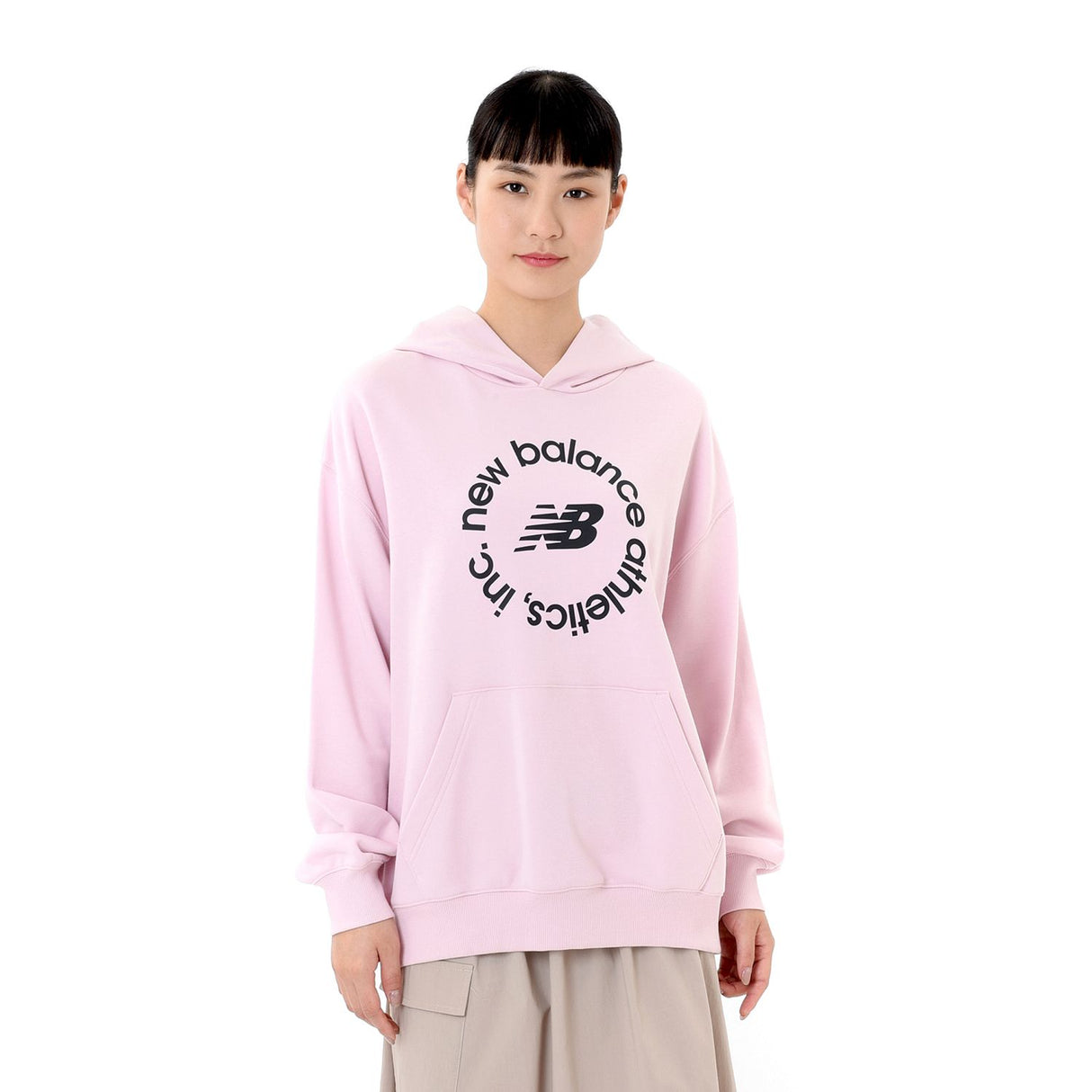 New Balance Women's Sport French Terry Oversized Graphic Hoodie-1