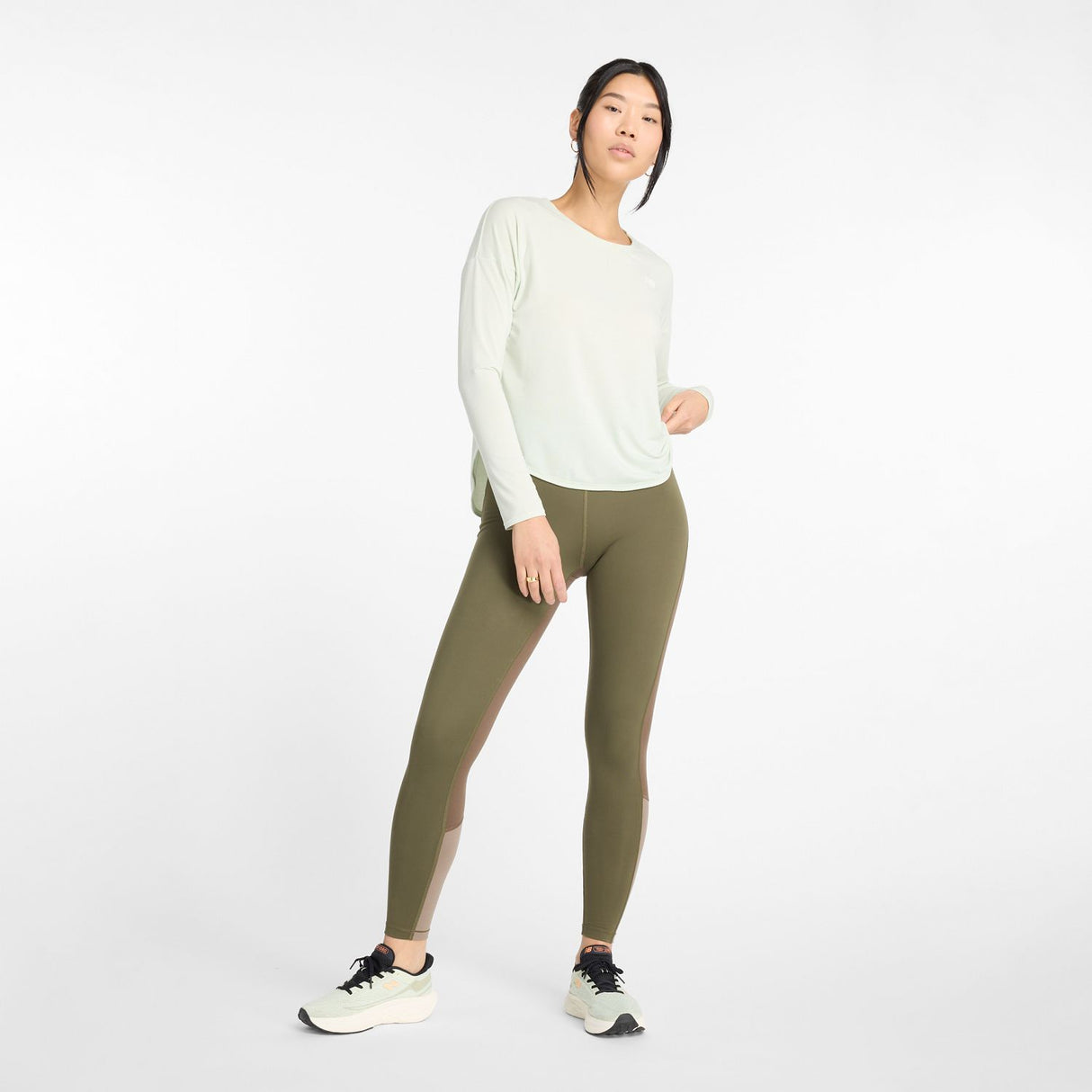 New Balance Women's Drapey Jersey Long Sleeve T-Shirt-1