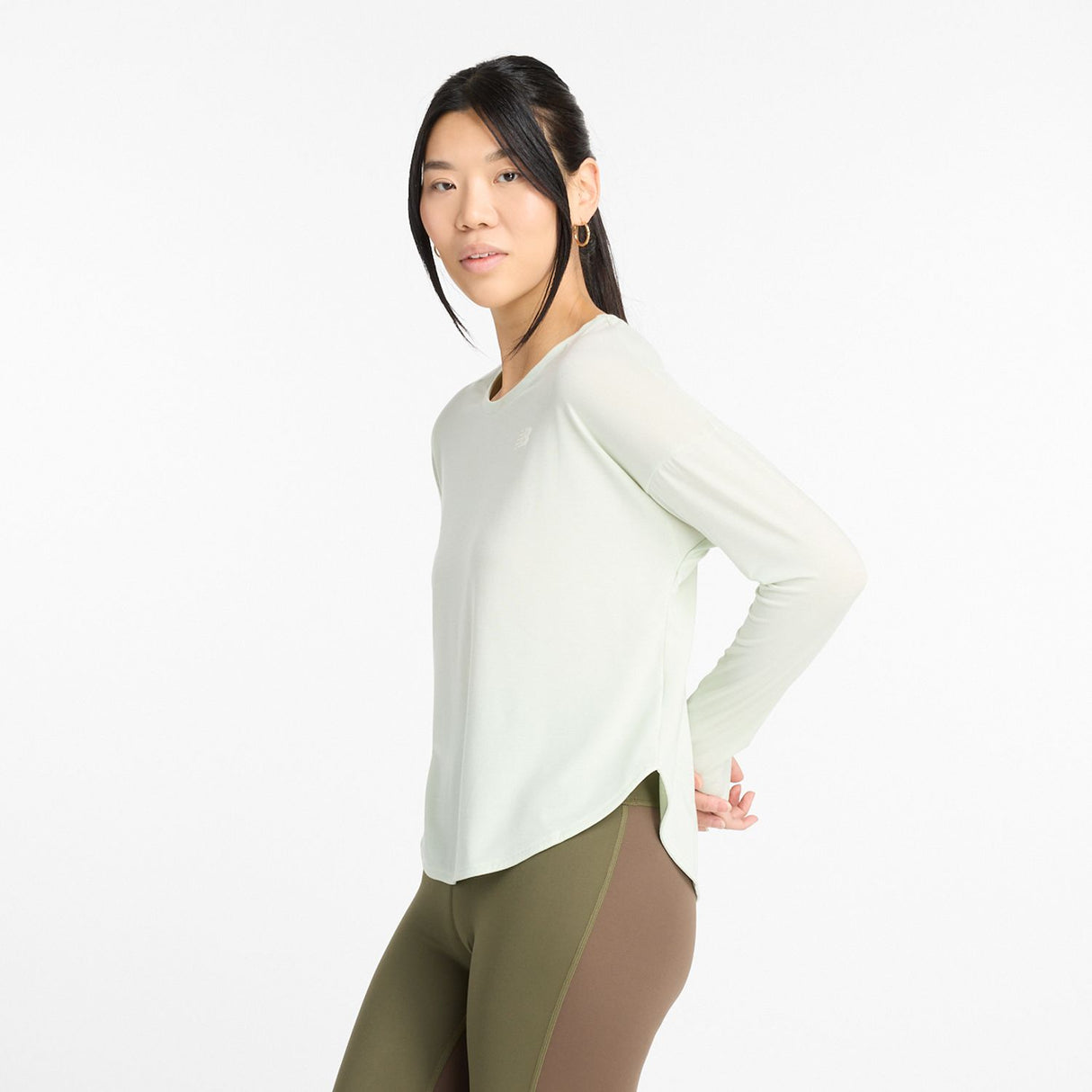 New Balance Women's Drapey Jersey Long Sleeve T-Shirt-4