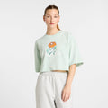 New Balance Women's Athletics Flower Oversized Cropped T-Shirt-1