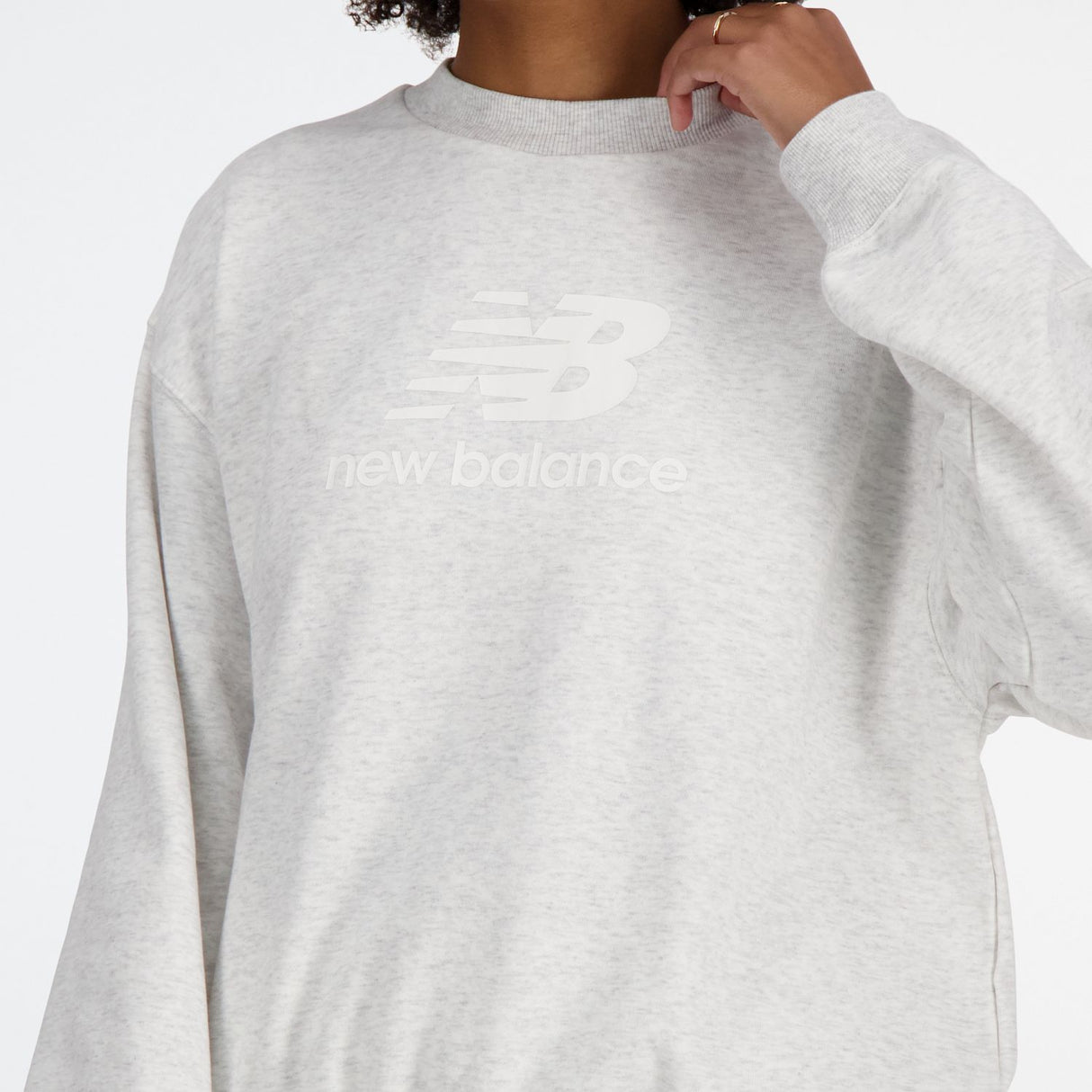 New Balance Women's Sport Essentials French Terry Logo Crew-5