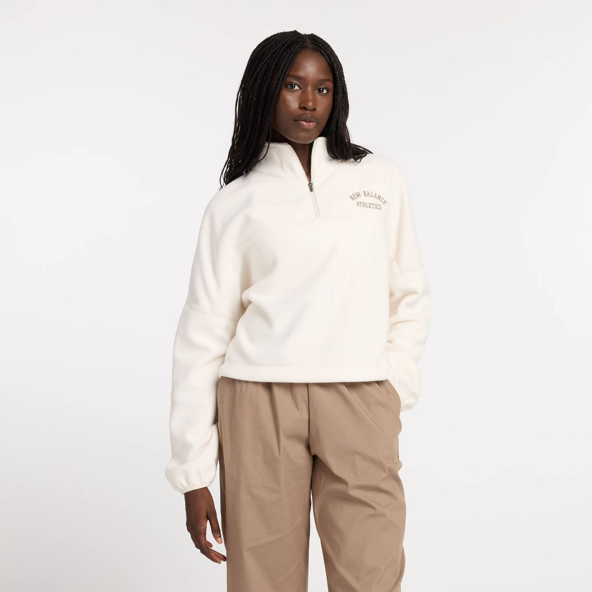 New Balance Women's Graphic Polar Fleece Half Zip-1