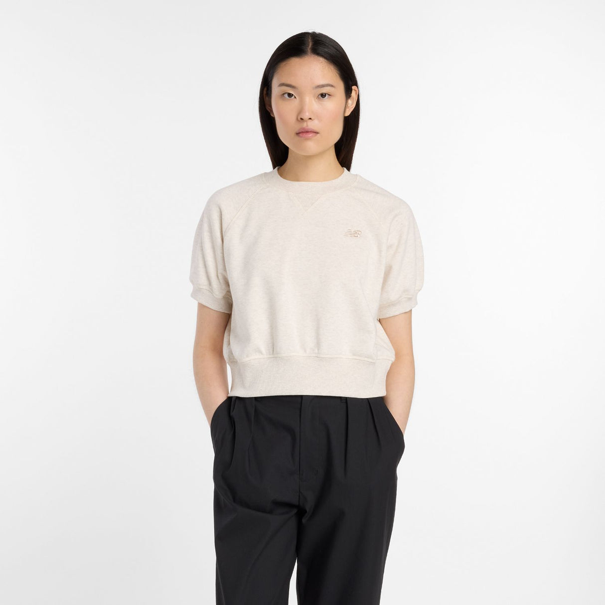 New Balance Women's French Terry T-Shirt-1