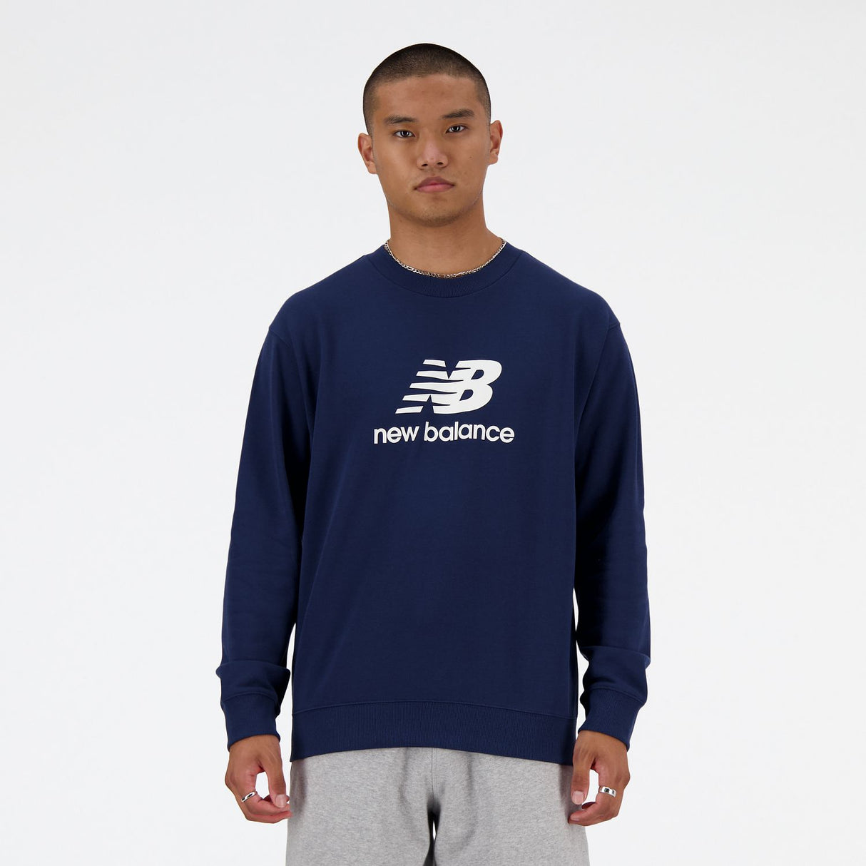 New Balance Men's Sport Essentials French Terry Logo Crew-2