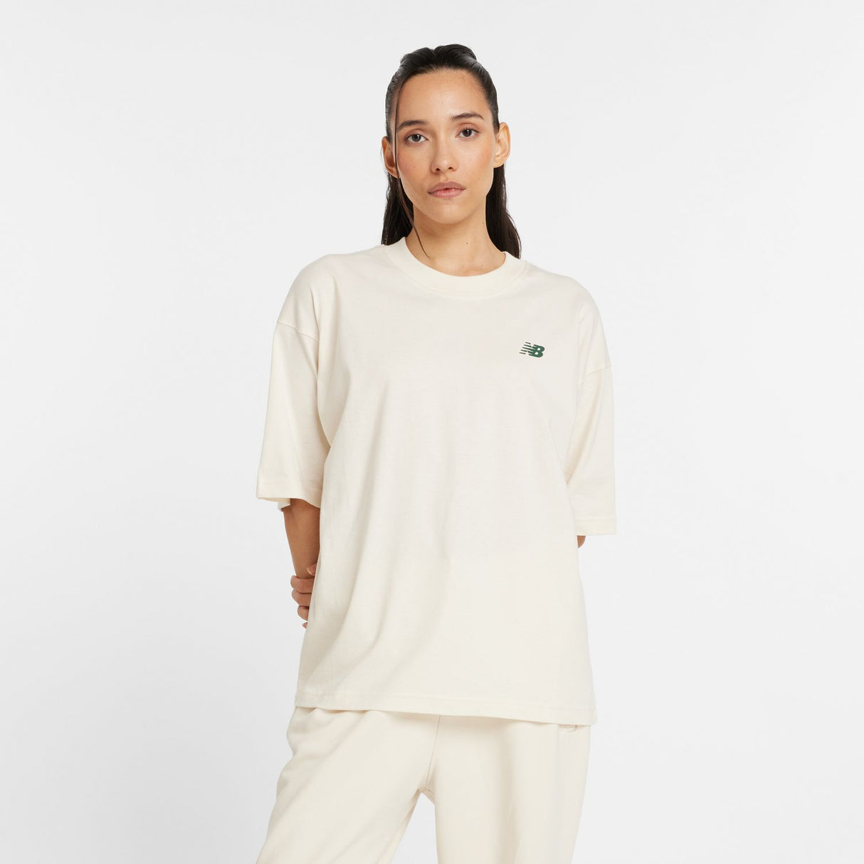 New Balance Women's Graphic Oversized Jersey T-Shirt-1
