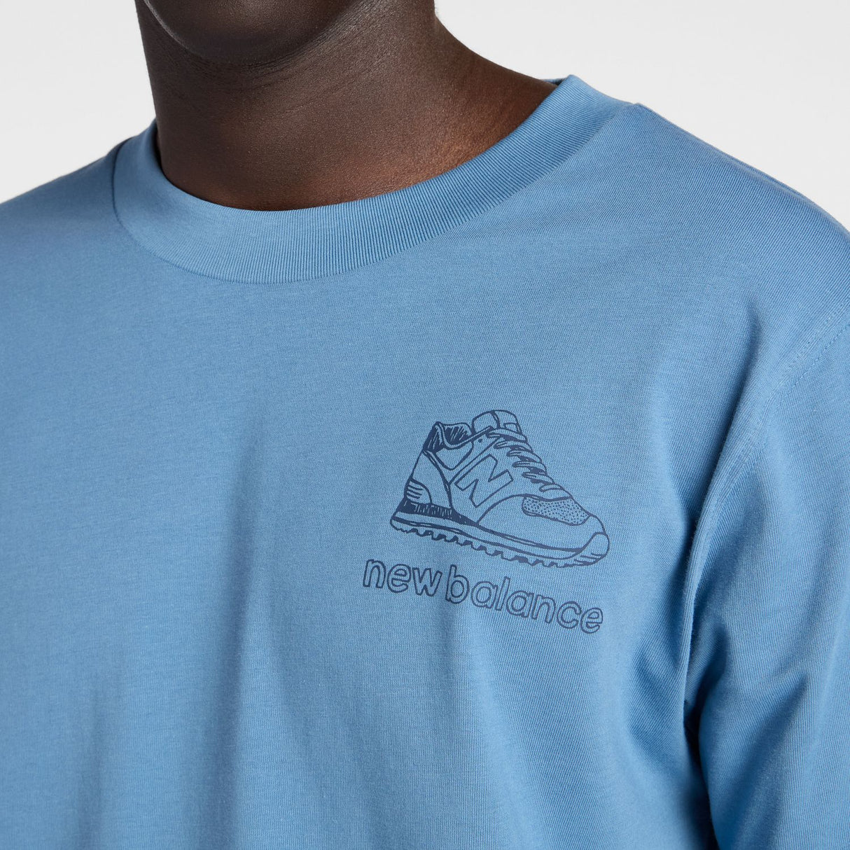 New Balance Men's Left Chest Shoe Sketch T-Shirt-4