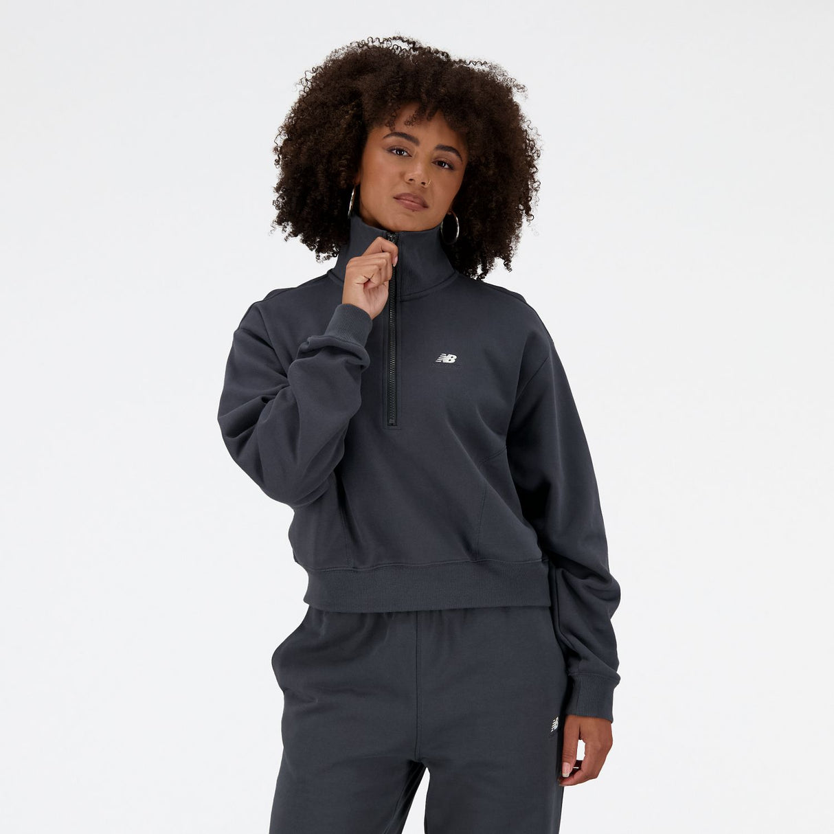 New Balance Women's Athletics Remastered French Terry 1/4 Zip-1