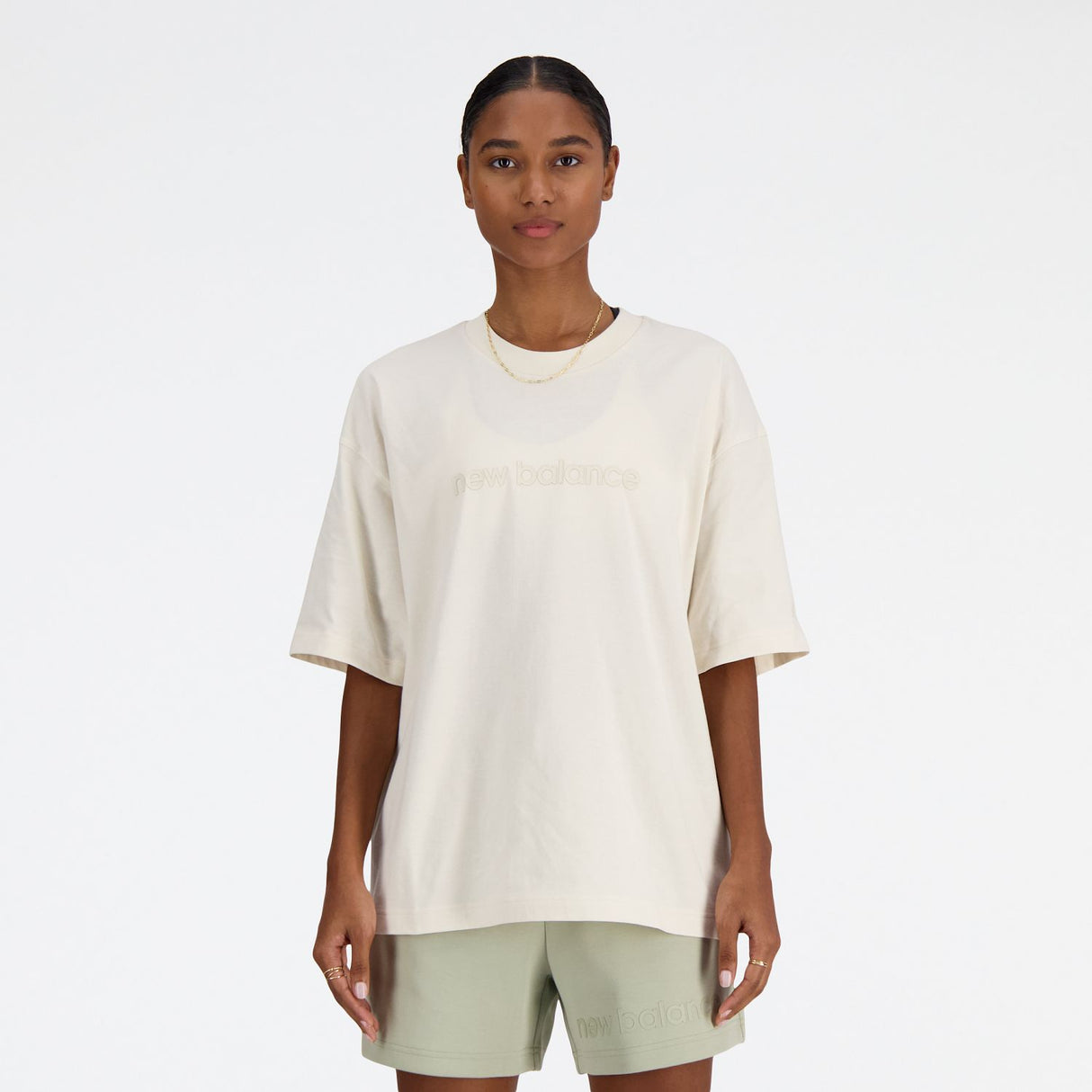 New Balance Women's Hyper Density Jersey Oversized T-Shirt-1