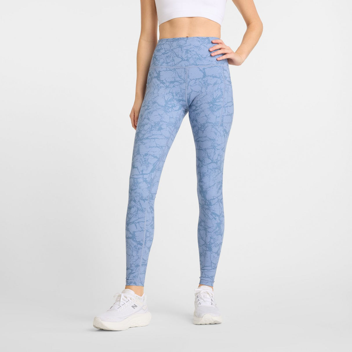 New Balance Women's Sleek Printed Pocket High Rise Legging 27-1