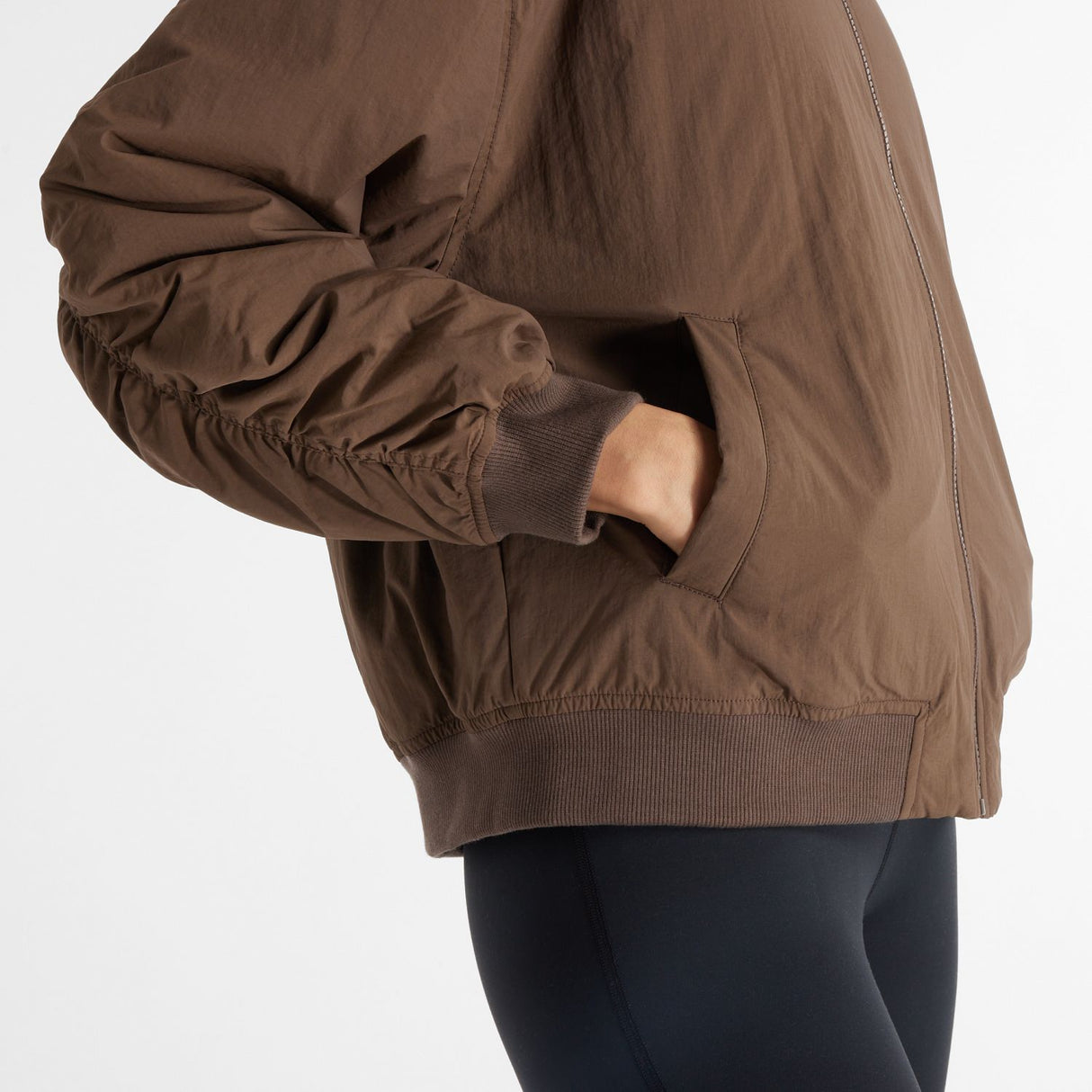New Balance Women's Graphic Woven Bomber Jacket-5