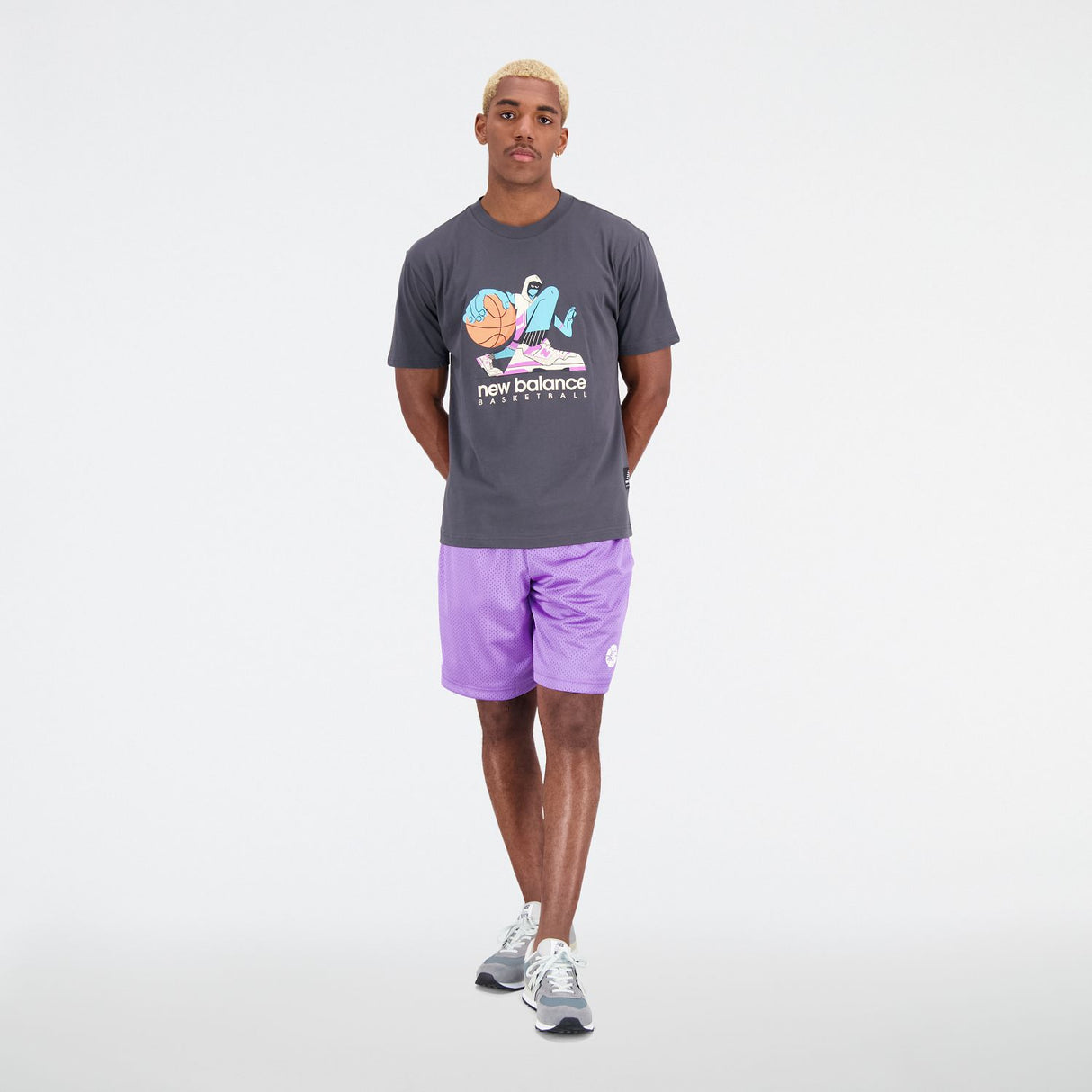 New Balance Men's Hoops Cotton Jersey Short Sleeve T-shirt-2