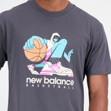 New Balance Men's Hoops Cotton Jersey Short Sleeve T-shirt-5