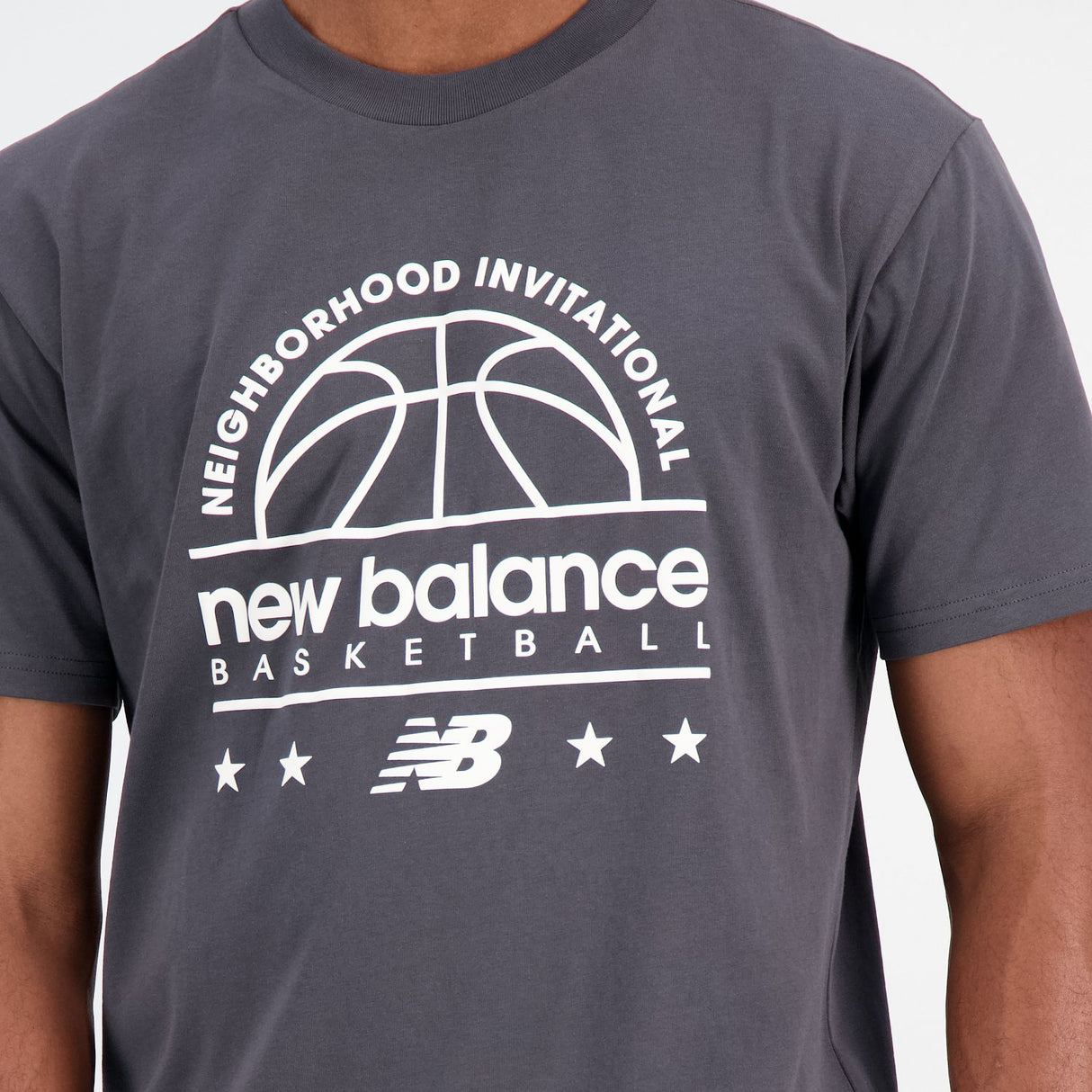 New Balance Men's Hoops Cotton Jersey Short Sleeve T-shirt-5
