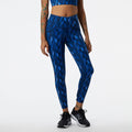 New Balance Women's Shape Shield 7/8 High Rise Printed Pocket Tights-1
