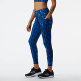 New Balance Women's Shape Shield 7/8 High Rise Printed Pocket Tights-2