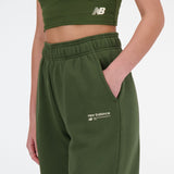 New Balance Women's Linear Heritage Brushed Back Fleece Sweatpants-4