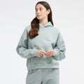 New Balance Women's Linear Heritage Brushed Back Fleece Hoodie-1