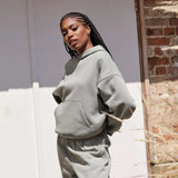 New Balance Women's Linear Heritage Brushed Back Fleece Hoodie-7