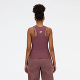 New Balance Women's Linear Heritage Rib Knit Racer Tank-5