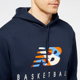 New Balance Men's Hoops Abstract Fleece Hoodie-6