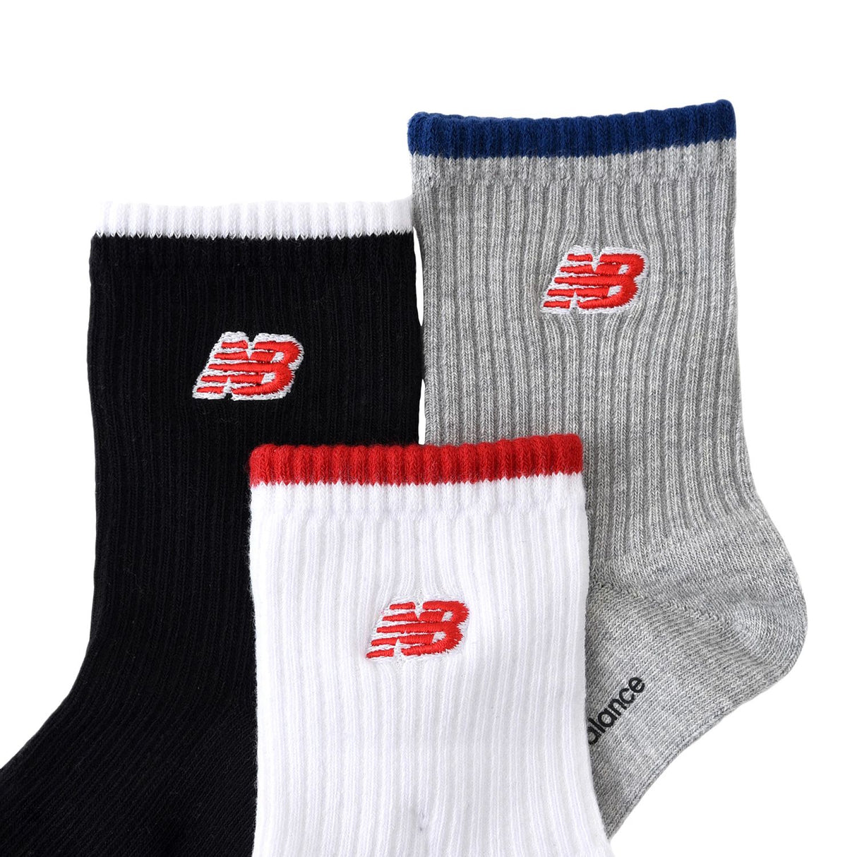 New Balance Patch Logo Midcalf Socks 3 Pack-3