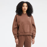 New Balance Women's Linear Heritage Brushed Back Fleece Hoodie-1