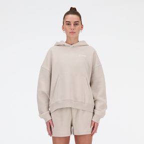 New Balance Women's Linear Heritage Brushed Back Fleece Hoodie-1