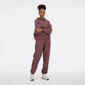 New Balance Women's Linear Heritage Brushed Back Fleece Hoodie-1