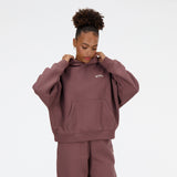 New Balance Women's Linear Heritage Brushed Back Fleece Hoodie-2