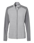 adidas Women's Heather Block Full-Zip Windbreaker-1