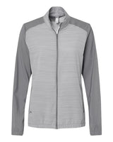 adidas Women's Heather Block Full-Zip Windbreaker-1
