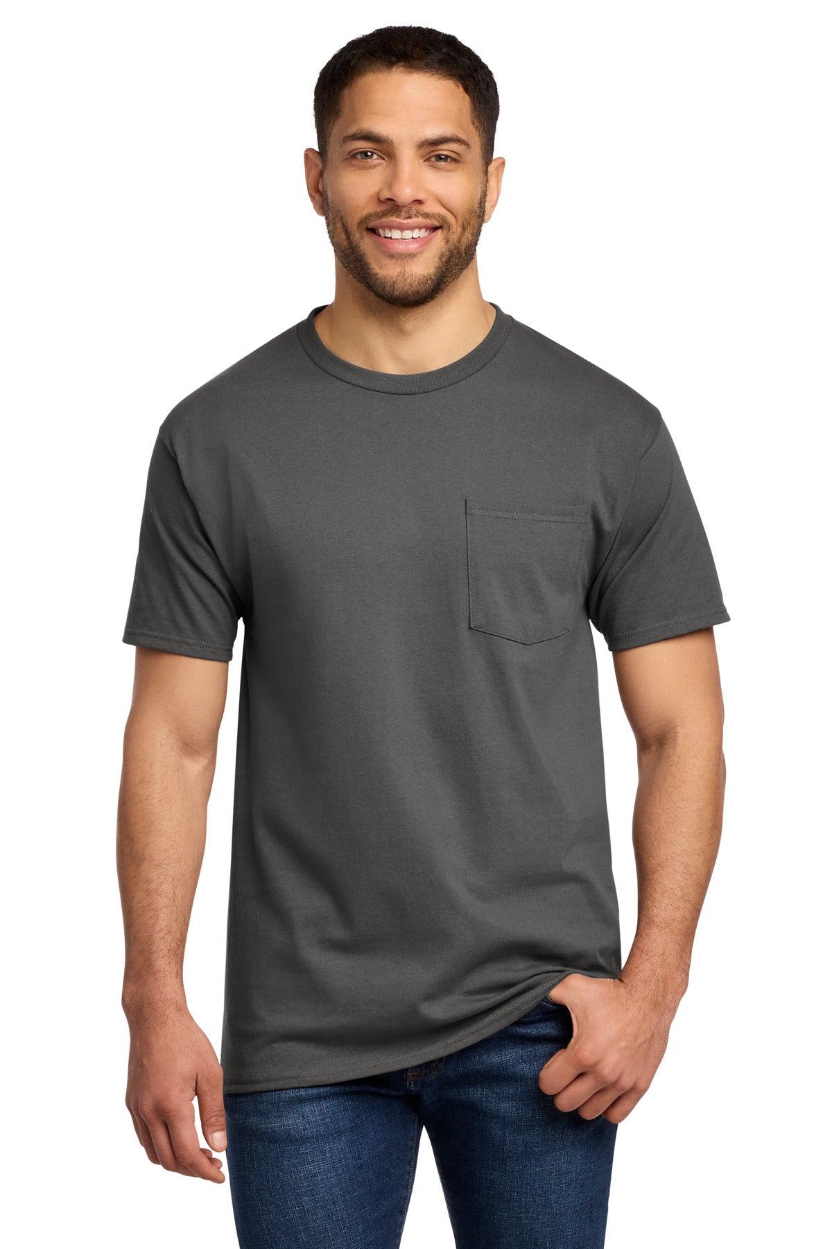 Port & Co Men's   Essential Pocket Tee