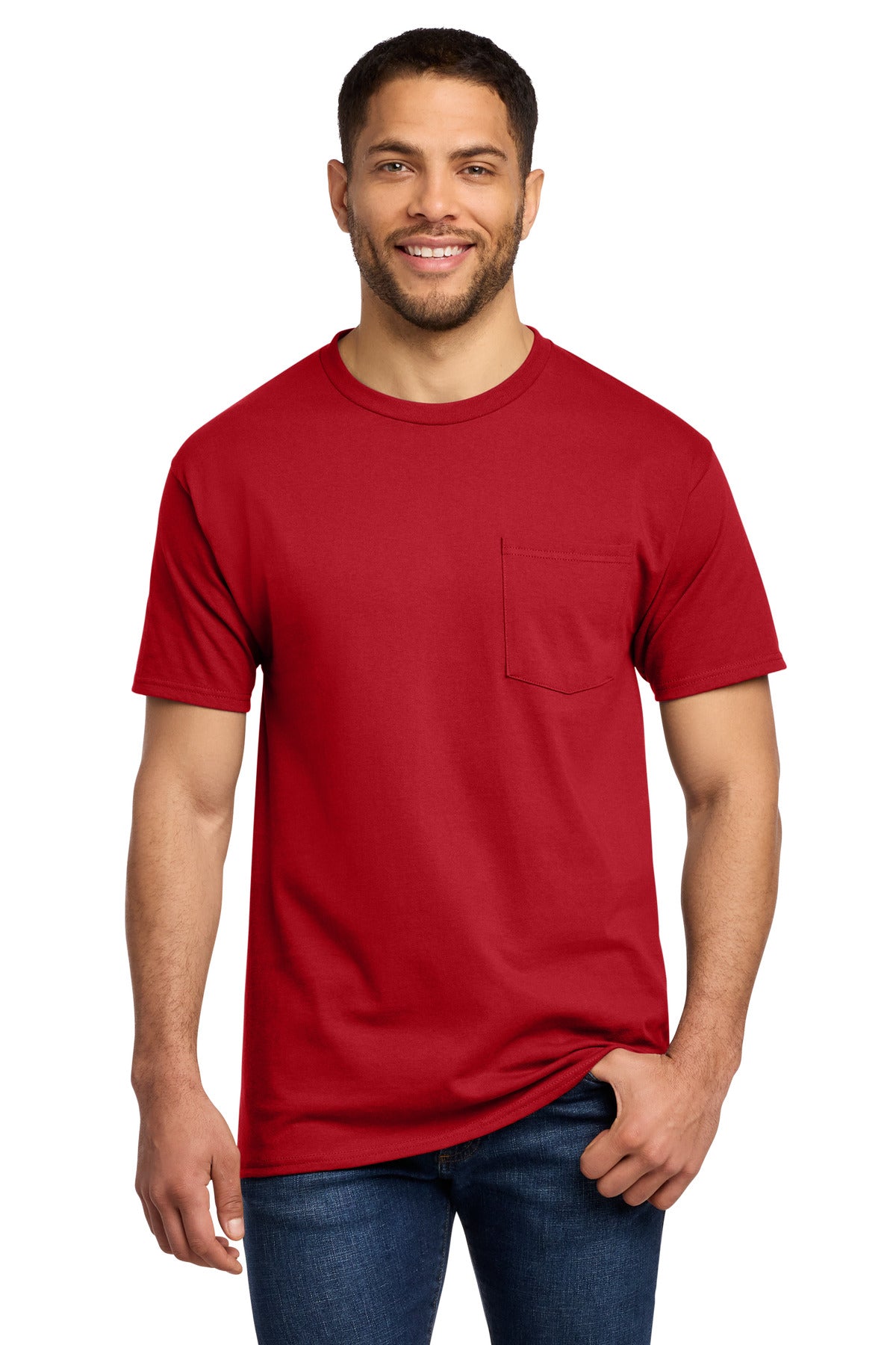 Port & Co Men's   Essential Pocket Tee