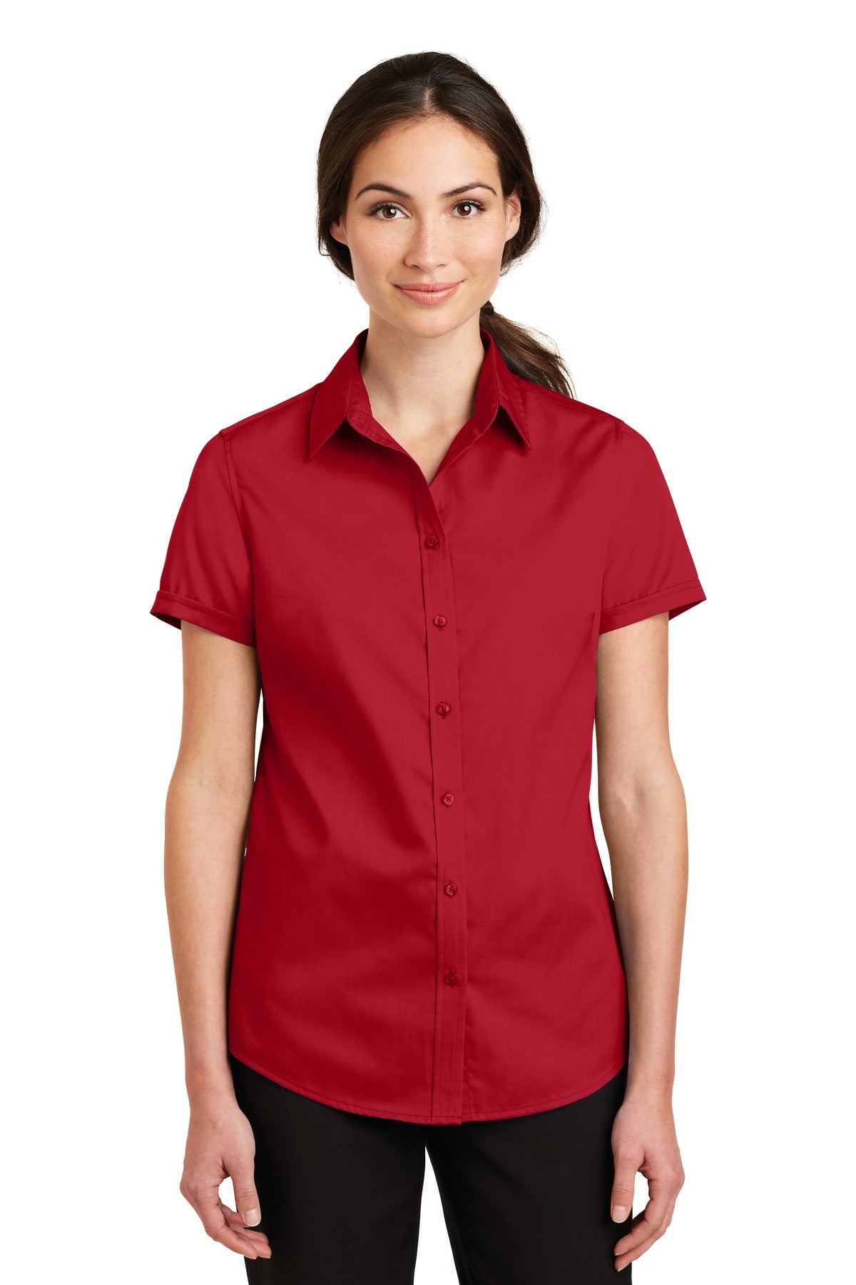Port Authority Women's   Short Sleeve SuperPro   Twill Shirt