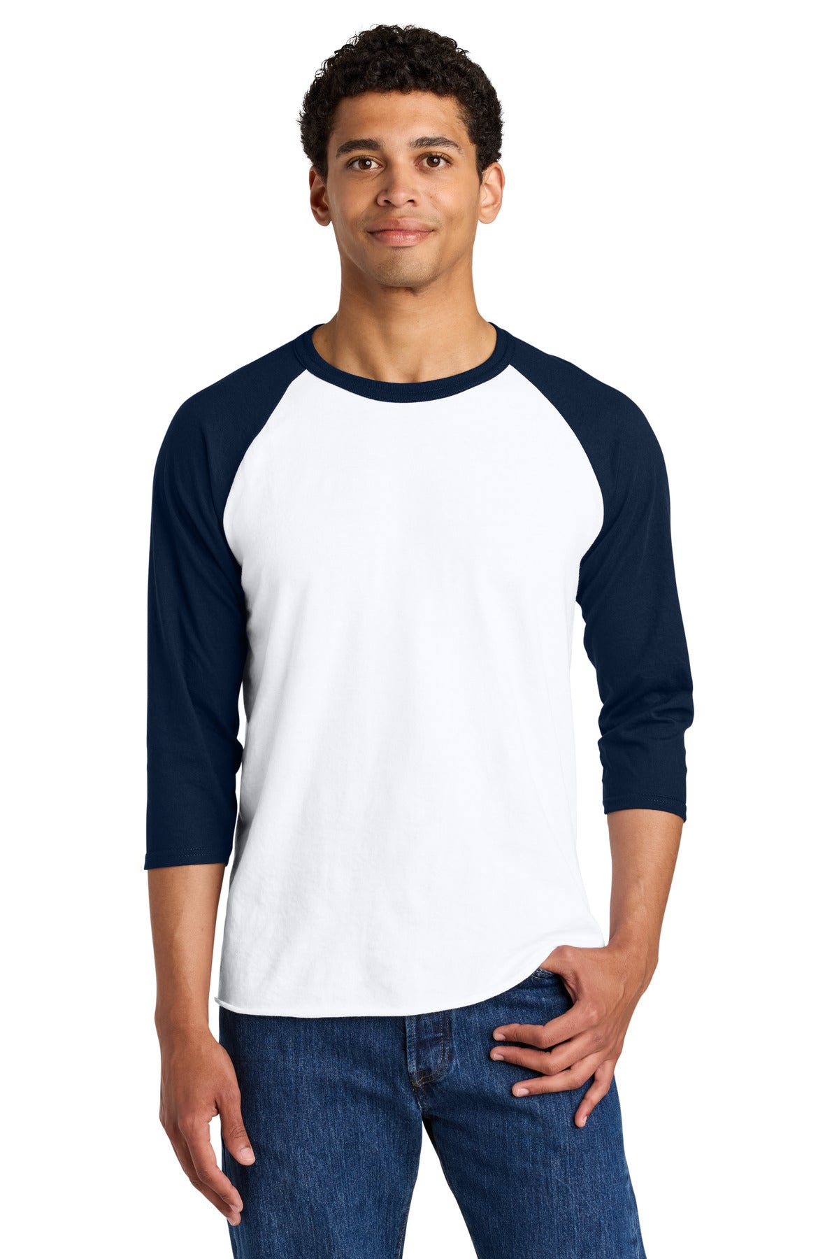 JERZEES Unisex Premium Blend Combed Ring Spun 3/4-Sleeve Raglan T-Shirt 560R