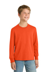 Port & Co Youth   Long Sleeve Core Cotton Tee