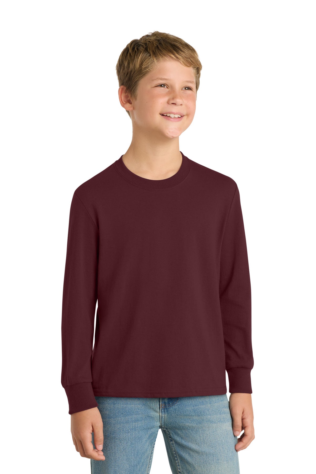 Port & Co Youth   Long Sleeve Core Cotton Tee