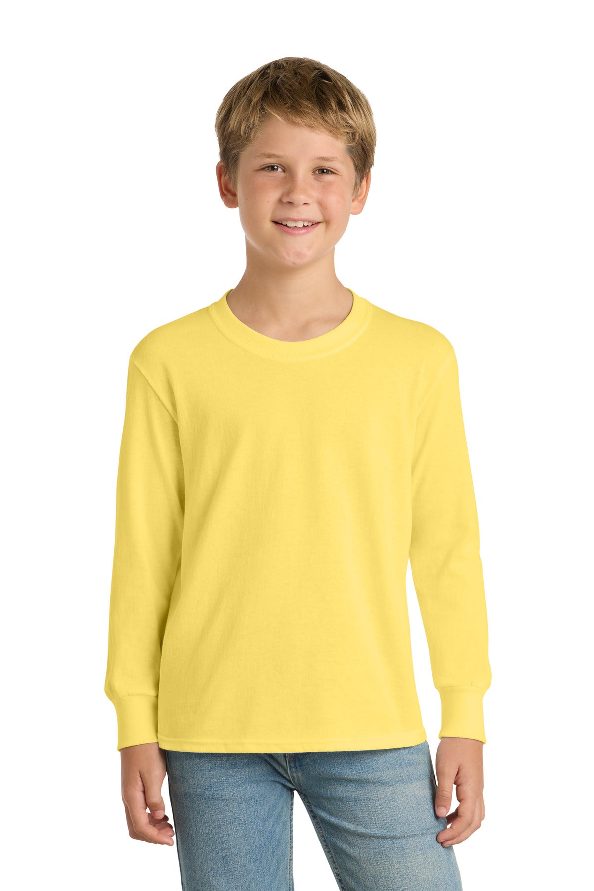 Port & Co Youth   Long Sleeve Core Cotton Tee