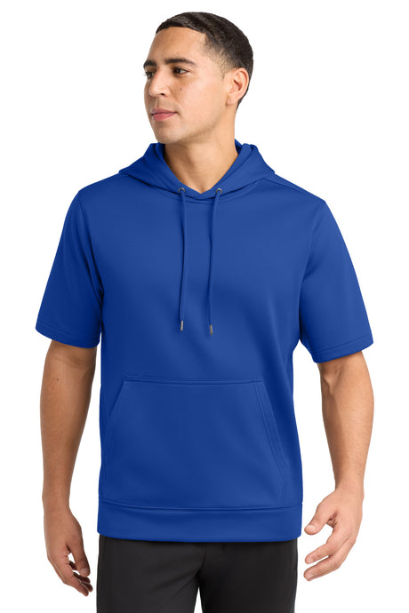 Sport-Tek Men's    Sport-Wick    Fleece Short Sleeve Hooded Pullover